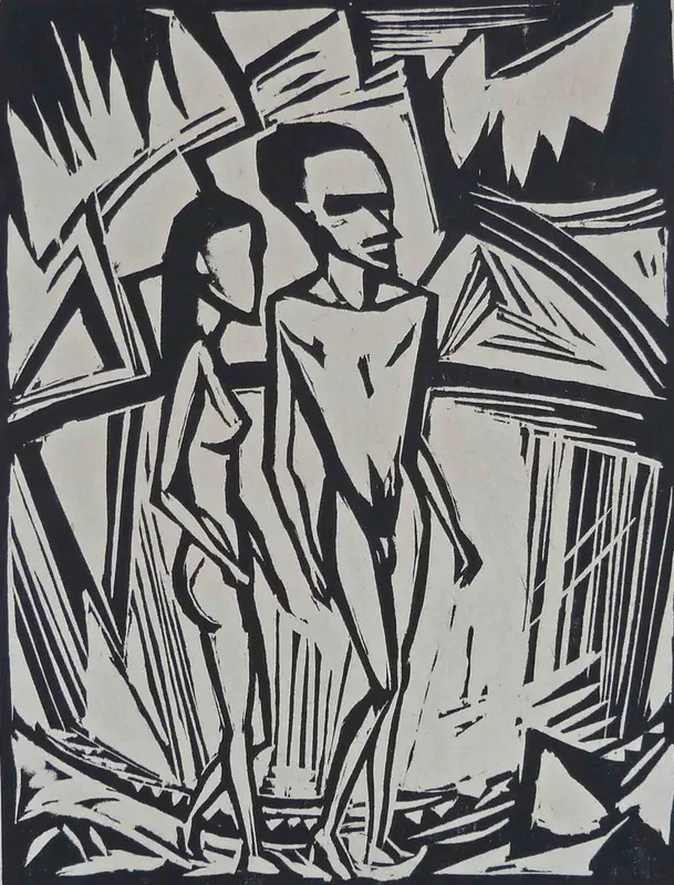 erich heckel - couple by the sea