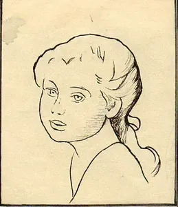 Portrait eines Mädchens Gretchen WOHLWILL Online Kunstverkauf