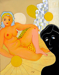 Femme nue à Deauville