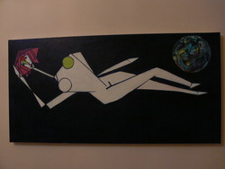Nu dans l'espace