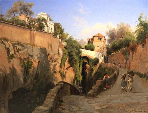 Teodoro DUCLERE - Gemälde - Vallone dei mulini di Sorrento