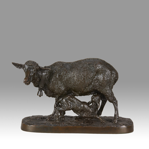 Pierre-Jules MÈNE - Sculpture-Volume - Ewe and Lamb