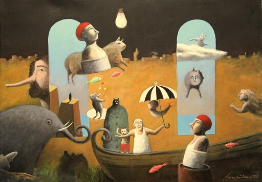 Halim KARABIBENE - Pintura -  Pinocchio's journey 
