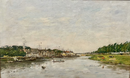 Eugène BOUDIN - Painting - Entrée du port de Saint-Valéry-sur-Somme