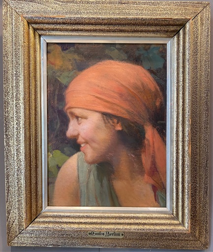 Guido BERTINI - Painting - Ritratto femminile