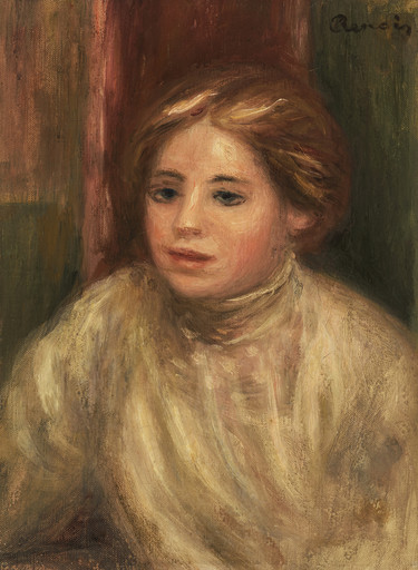 Pierre-Auguste RENOIR - Painting - Tête de Femme Blonde