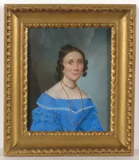 Karl Wilhelm BARDOU - Dessin-Aquarelle - "Female portrait", pastel, 1840