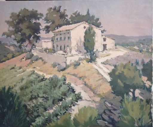 Edmond Amédée MELOT - 绘画 - Mas en Provence