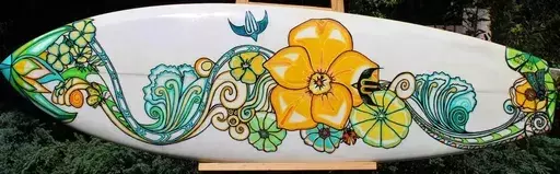 BATLI - Painting - SURF IN FLOWERS