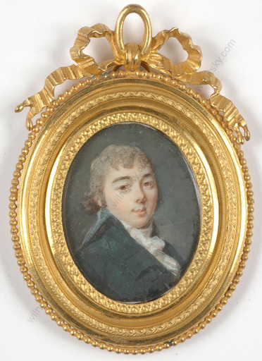 Miniature - "Portrait of a young aristocrat", miniature on ivory