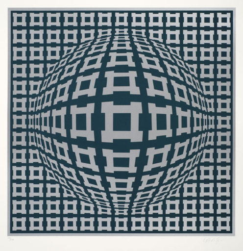 Victor VASARELY - Print-Multiple - Rosenthal II (grün)
