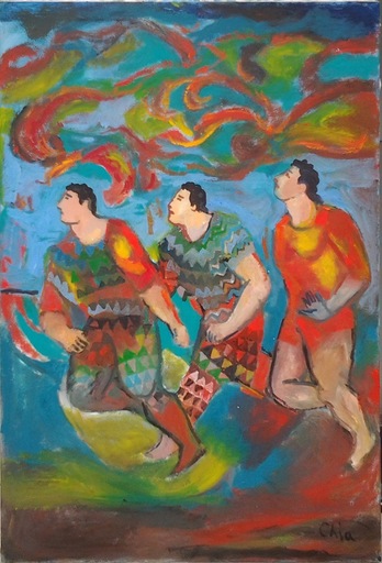 Sandro CHIA - Gemälde - Men Running