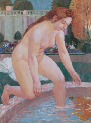 Maurice DENIS - Painting - La Grande baigneuse ou Suzanne au bain