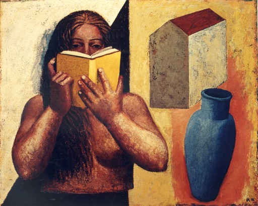Hermann ALBERT - Painting - Donna che Legge
