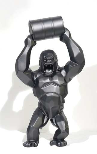 Richard ORLINSKI - Sculpture-Volume - Wild Kong au bidon - Métal Grey Mat