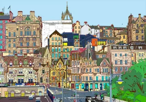 Marco SANTANIELLO - Painting - Edinburgh View