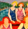 Valerio BETTA - Painting - Salotto sul Garda-woman on Garda lake