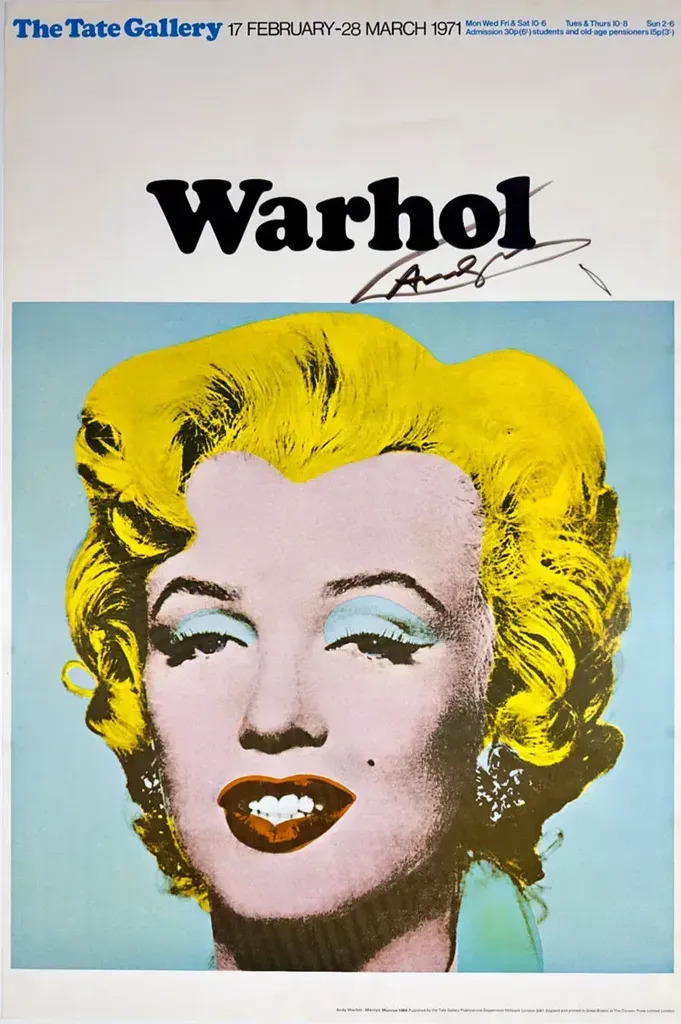 Tate Gallery Marilyn Monroe Exhibition Poster (Signed) by | Andy