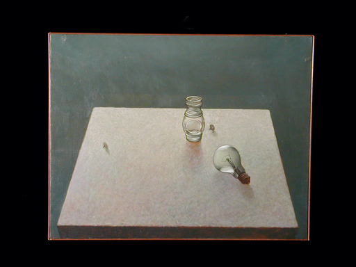 Fabio AGUZZI - Gemälde - PUNTINE CON LAMPADINA