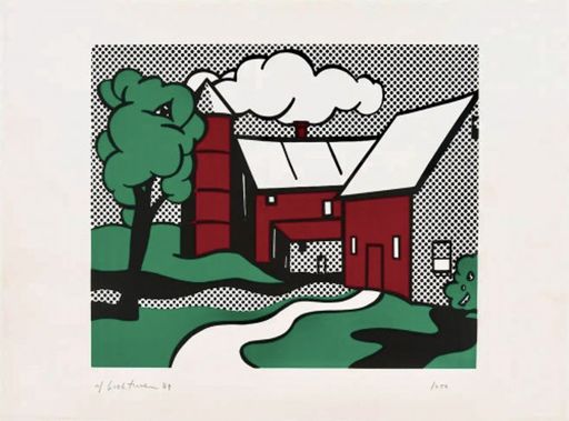 Roy LICHTENSTEIN - Print-Multiple - Red Barn