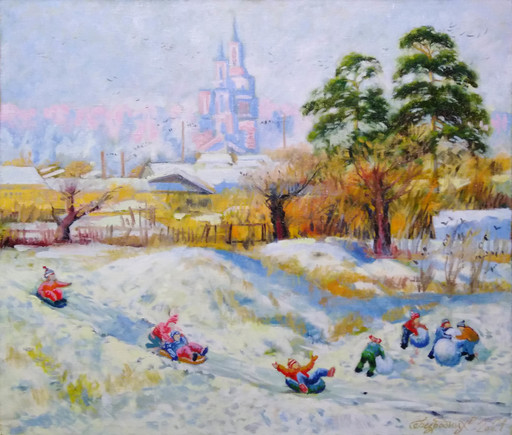 Alexander BEZRODNYKH - Painting - Frost and sunshine.