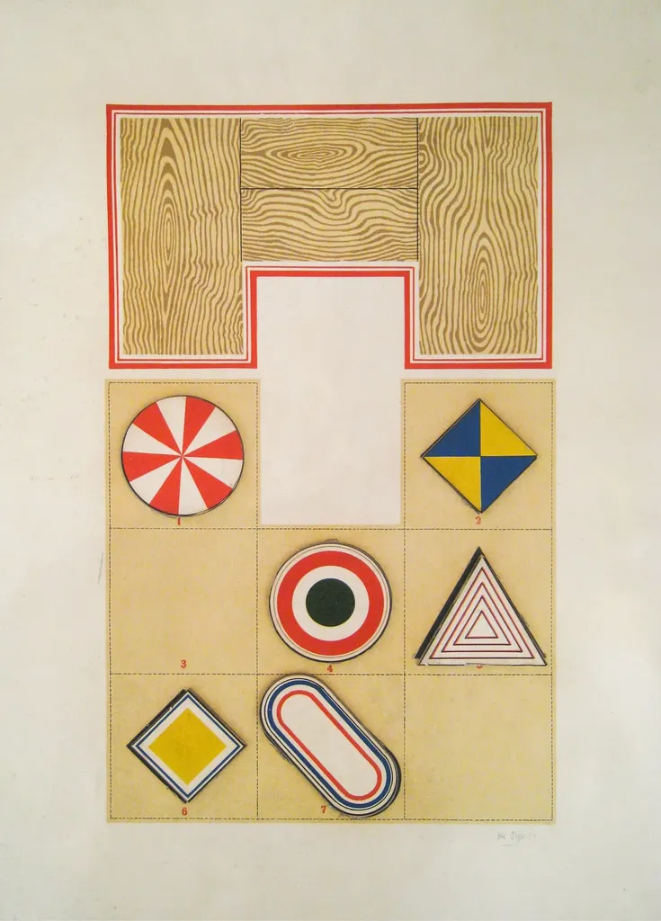 イタリア　LUCIO DEL PEZZO Art ポスター Lucio-DEL-PEZZO-Untitled--1969