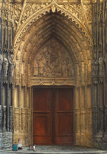François DUBOC - Painting - Cathédrale de Rouen