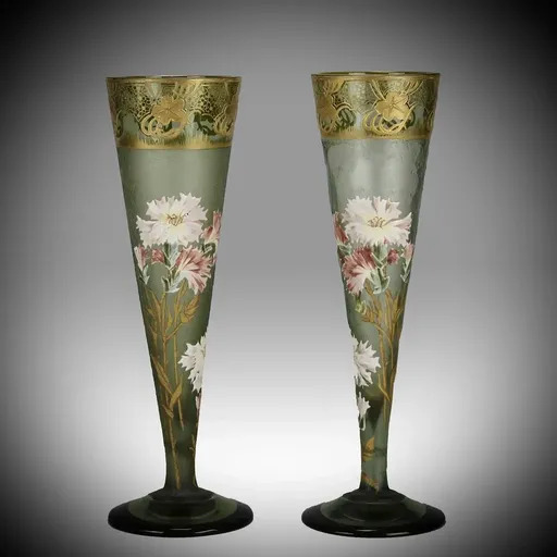 André  LEGRAS & Auguste  DELATTE - "Flower Vases" by Mont Joye