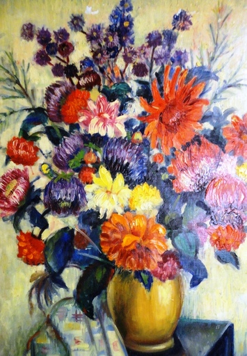 Etienne TACH - Peinture - Flower vase
