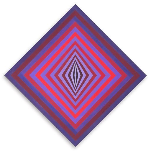 Victor VASARELY - Painting - Rhombus-A