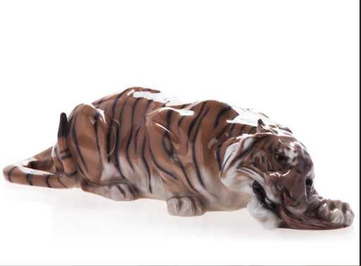 Peter HEROLD - 陶瓷  - "Liegender Tiger"