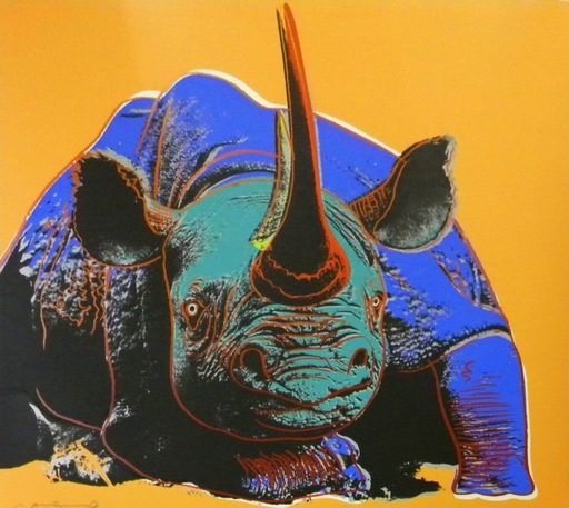 Andy WARHOL - Estampe-Multiple - Black Rhinoceros (FS II.301)