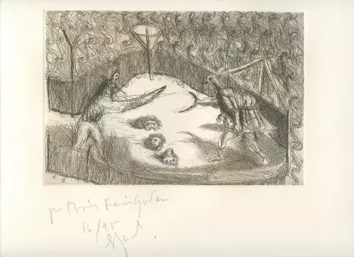 杰拉尔·卡鲁斯特 - 版画 - GRAVURE SIGNÉE AU CRAYON NUM/95 HANDSIGNED NUMB ETCHING