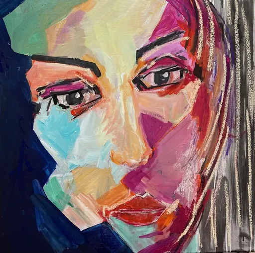 Françoise LEBLANC - Painting - COLLECTION PORTRAIT DE FEMME 3