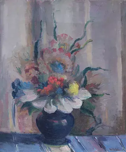 Adolphe MILICH - Pintura - The Blue Vase