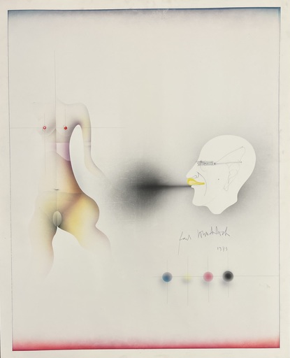 Paul WUNDERLICH - Disegno Acquarello - Untitled