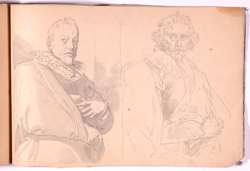 Friedrich Ritter VON AMERLING - Disegno Acquarello - "Academical Sketchbook", 35 Drawings