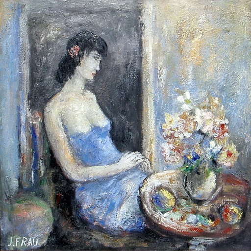 José FRAU - Painting - meditacion
