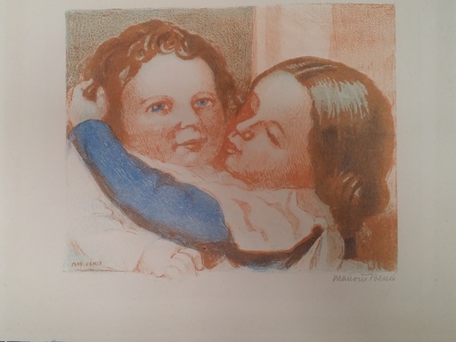 Maurice DENIS - Print-Multiple - Enfants embrassant 