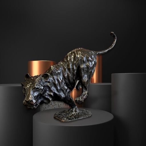 José Maria DAVID - 雕塑 - tigre chassant