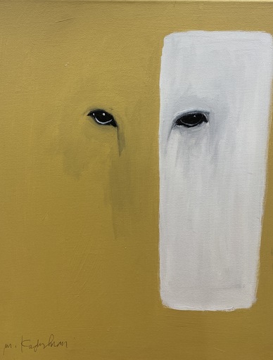 Menashe KADISHMAN - Painting - Yellow eyes 