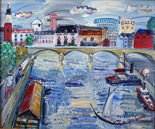 Carlos NADAL - Peinture - Pont de Ville