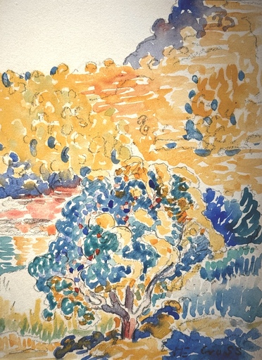 亨利•埃得蒙•克洛斯 - 水彩作品 - Paysage des Maures (Ca.1905)