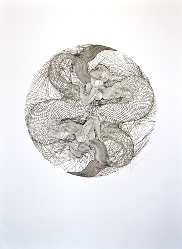 Guillaume A. AZOULAY - Print-Multiple - Pisces Zdiac - Black & White