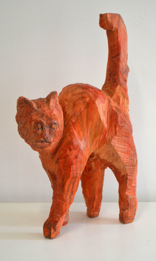 Joan PRIEGO - Escultura - Gato rojo