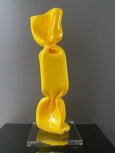 Laurence JENKELL - Sculpture-Volume - WRAPPING BONBON JAUNE