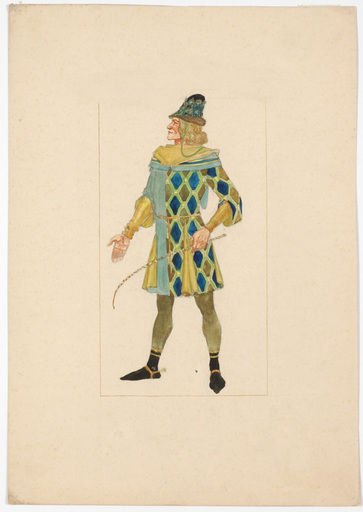 Rudolf HAFNER - Disegno Acquarello - "Stage costume design" watercolor, 1920s