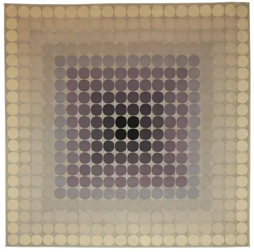 Victor VASARELY - Tapestry - CTA 103 Argent