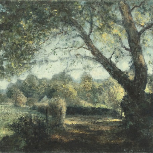 André BOUBOUNELLE - Gemälde - Chemin creux à Grosrouvre