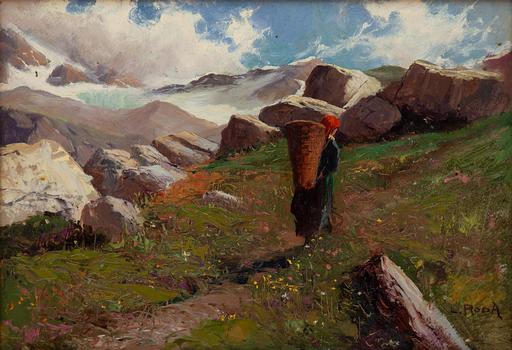 Leonardo RODA - Gemälde - Sentiero di montagna